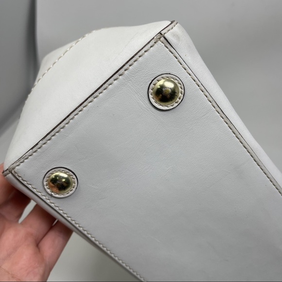 Coach Madeline 11554 Ivory leather satchel shoulder bag expandable - Picture 13 of 16